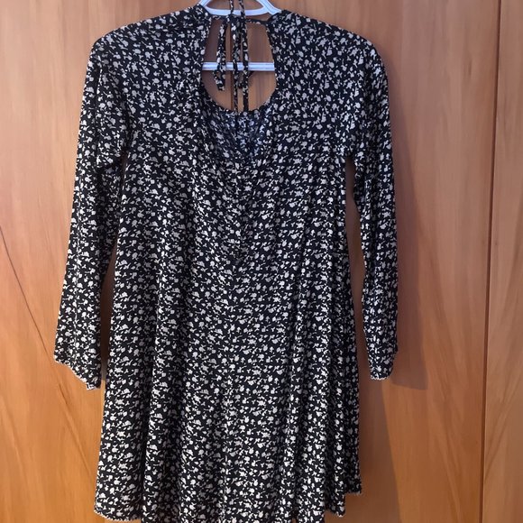 Mini Floral Babydoll Dress Black XS - Picture 7 of 9